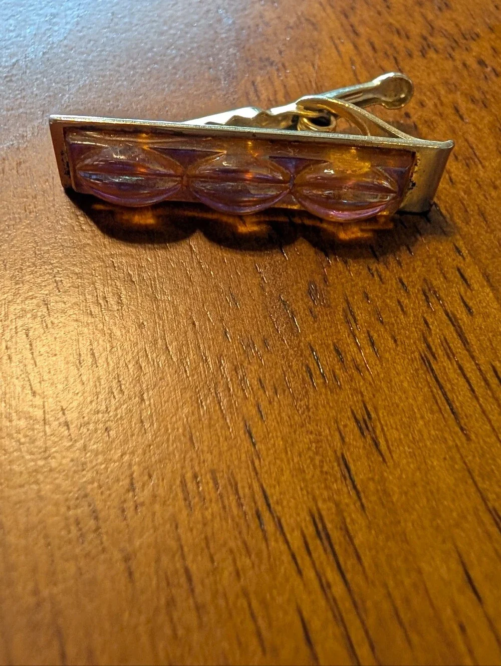 Classic Amber-Tone Cufflinks and Tie Bar Set - Men's Accessories